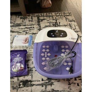 Foot Spa Bath Massager with Heat Bubbles and Vibration Massage and Jets, 16 OZ